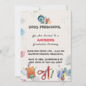 Invitation Papier du graphique Prek Graduation (Devant)