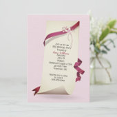 Invitation Papier Enroulé Pour Fête D'anniversaire 85 Ans (Debout devant)