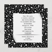 Invitation Papier Enroulé sur une Fête avec Impression Floral (Devant / Derrière)