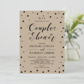 Invitation Papier et confetti Kraft | Couples Wedding shower (Debout devant)