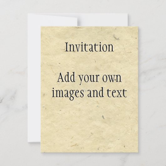 Invitation Papier fait main de fibre (Devant)