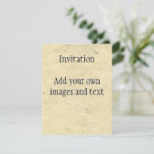 Invitation Papier fait main de fibre (Debout devant)