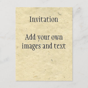 Invitation Papier fait main de fibre