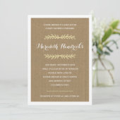Invitation Papier Kraft rustique | Baby shower (Debout devant)