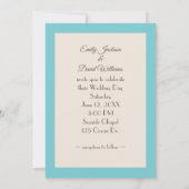Invitation Papier mariage Avec Dollar De Sable De Plage (Dos)