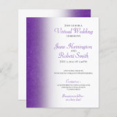 Invitation papier Mariage virtuel Parties scintill (Devant / Derrière)