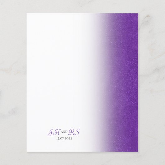 Invitation papier Mariage virtuel Parties scintill (Dos)