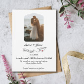 Invitation Papier Mariage Voyage Avion Moderne Enregistrer La