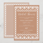 Invitation Papier mexicain Picado Boho Barro Fête des mariées (Devant / Derrière)