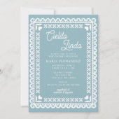 Invitation Papier mexicain Picado Cielito Lindo Baby shower (Devant)