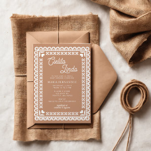 Invitation Papier mexicain Picado Cielito Lindo Baby shower