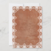 Invitation Papier mexicain Picado Terracotta White Boho Maria (Dos)