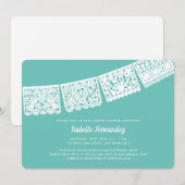 Invitation Papier moderne Picado Couleur personnalisée | FÊTE (Devant / Derrière)