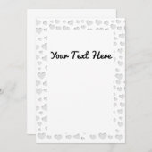 Invitation Papier moulé en forme de coeur coupé (Devant / Derrière)