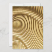 Invitation Papier or avec Roses élégants (Dos)