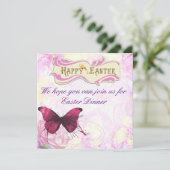 Invitation Papier papillon pour fête de Pâques (Debout devant)