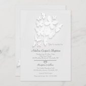 Invitation Papier Papillons (Devant / Derrière)
