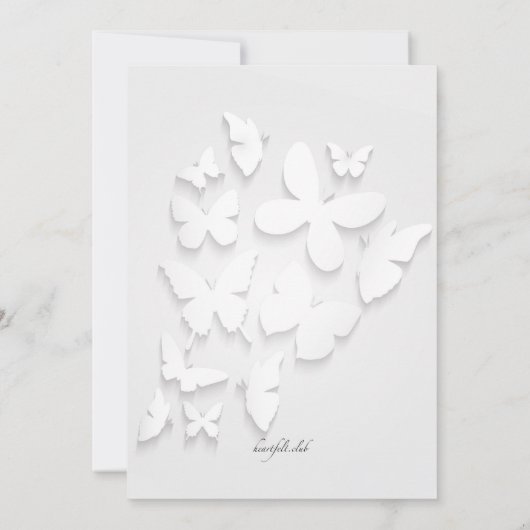 Invitation Papier Papillons (Dos)