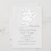 Invitation Papier Papillons (Devant / Derrière)