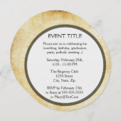 Invitation Papier parcheminé de l'arrière - plan | (Devant / Derrière)