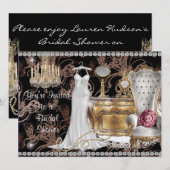 Invitation Papier peint de CONCEPTEUR d'INVITATION de FÊTE DE (Devant / Derrière)