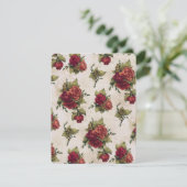 Invitation Papier peint de la Rose rouge antique (Debout devant)