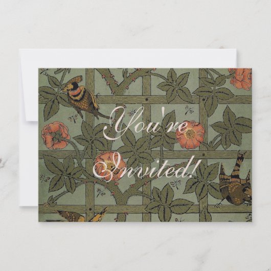 Invitation Papier peint en treillis de William Morris (Devant)