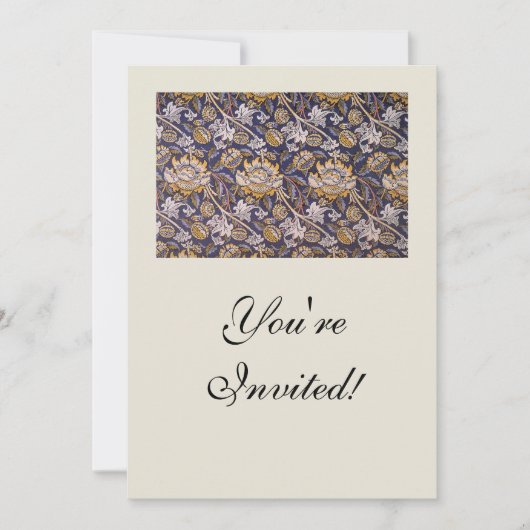 Invitation Papier peint floral Arts Crafts de William Morris  (Devant)