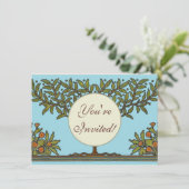 Invitation Papier peint frise d'arbre de William Morris (Debout devant)