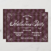 Invitation Papier peint gothique Fête d'Halloween (Devant / Derrière)