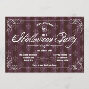 Invitation Papier peint gothique Fête d'Halloween