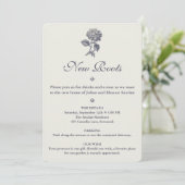 Invitation Papier Peint Hydrangea Mer Fleurie pour la Créatio (Debout devant)
