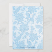 Invitation Papier peint vintage Baby Boy Douche (Dos)