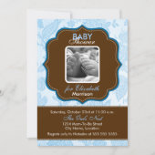 Invitation Papier peint vintage Baby Boy Douche (Devant)