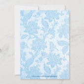 Invitation Papier peint vintage Baby Boy Douche (Dos)