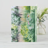 Invitation papier peinture à l'aquarelle (Debout devant)