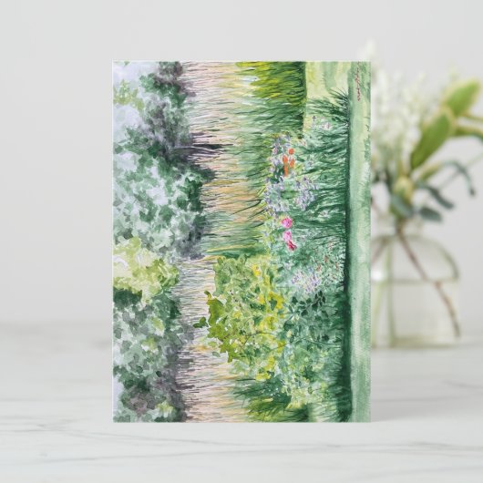 Invitation papier peinture à l'aquarelle (Debout devant)