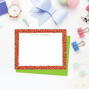 Invitation Papier personnel Empreinte de léopard de neige ora