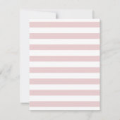 Invitation Papier personnel traditionnel rose et blanc (Dos)