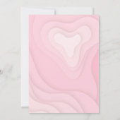 Invitation Papier rose Et Bleu Coupé Premier Anniversaire (Dos)