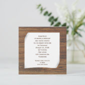 Invitation Papier Roulé sur Bois de Chêne (Debout devant)