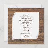 Invitation Papier Roulé sur Bois de Chêne (Devant)