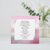 Invitation Papier Roulé sur Étoiles Bokeh (Debout devant)