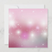 Invitation Papier Roulé sur Étoiles Bokeh (Dos)