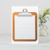 Invitation Papier Sur Un Porte - bloc (Debout devant)