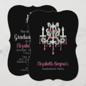 Invitation PAPIER / TAILLE / FORME DU Lustre de nuit - RSVP & (Devant / Derrière)