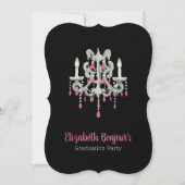 Invitation PAPIER / TAILLE / FORME DU Lustre de nuit - RSVP & (Devant)