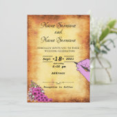 Invitation papier vintage (Debout devant)