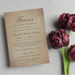 Invitation Papier Vintage Élégant - Pour toujours dans nos co