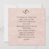 Invitation Papier vintage et Rose (Dos)